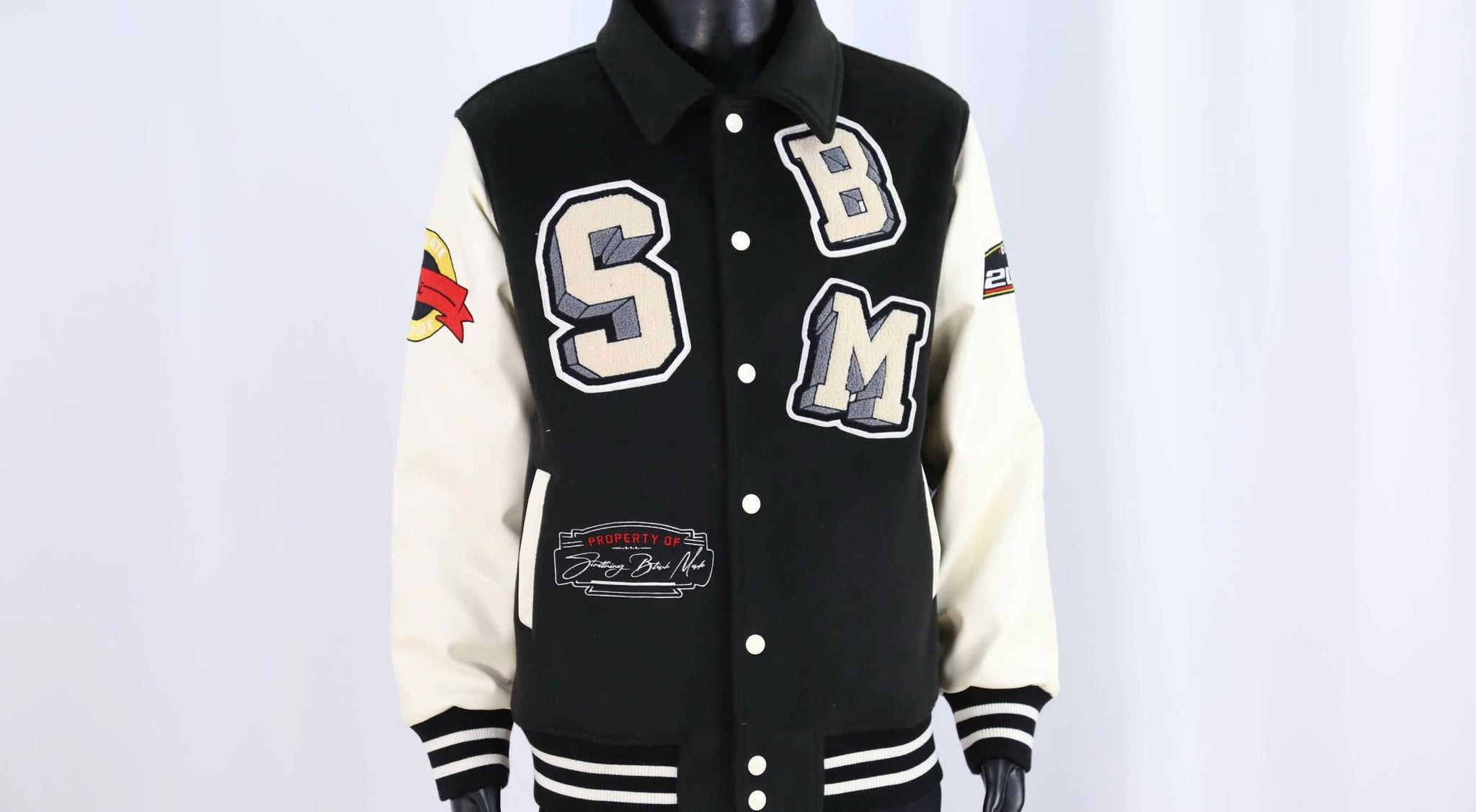 Black Varsity Jacket - Retro Style Outerwear | Something Black Made